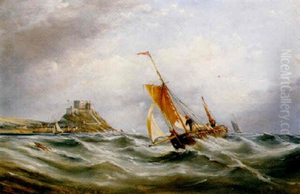 Mount Orgueil, Jersey Oil Painting by Ebenezer Colls