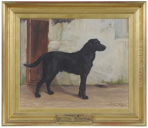 The Black Labrador Oil Painting by Margaret H. Collyer