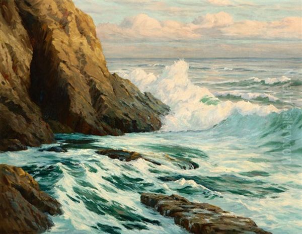 Crashing Waves Oil Painting by Roi Clarkson Colman