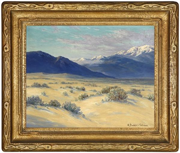 Late Afternoon - San Gorgonio, Desert Landscape Oil Painting by Roi Clarkson Colman