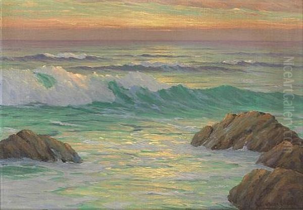 Sunset, Laguna Beach Oil Painting by Roi Clarkson Colman