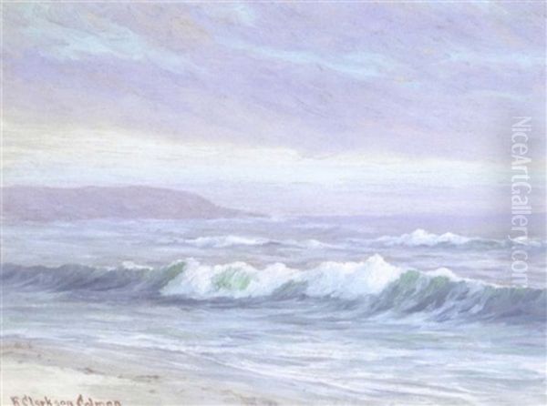 A Morning Sea From La Jolla Coast Oil Painting by Roi Clarkson Colman