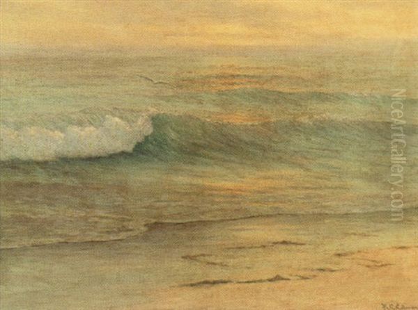 California Surf Oil Painting by Roi Clarkson Colman