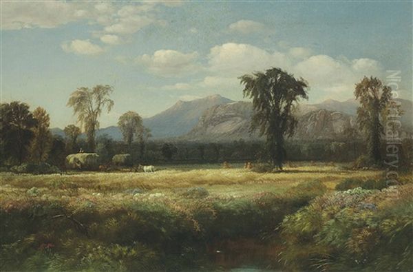 Hayfield (conway Meadow, New Hampshire) Oil Painting by Samuel Colman