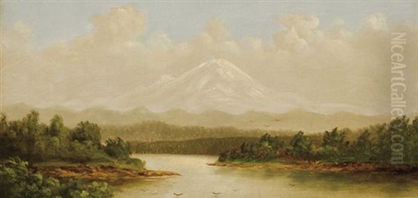 Mount Ranier Oil Painting by Samuel Colman