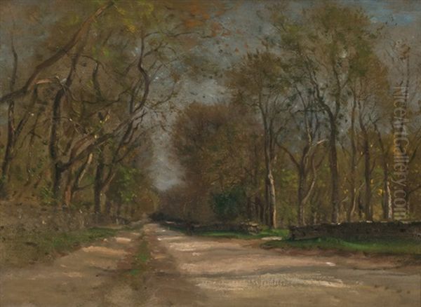 Roadway Through The Forest, Spain Oil Painting by Samuel Colman