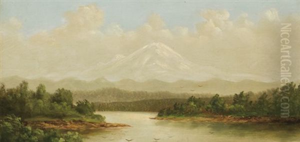 Mount Rainier Oil Painting by Samuel Colman