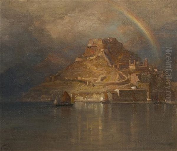 Storm Over The Mount Oil Painting by Samuel Colman