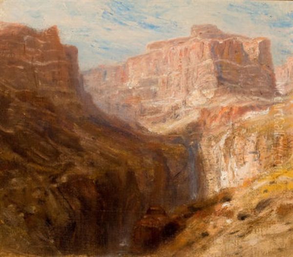 The Tower Of Babel, Colorado Canyon (doublesided) Oil Painting by Samuel Colman