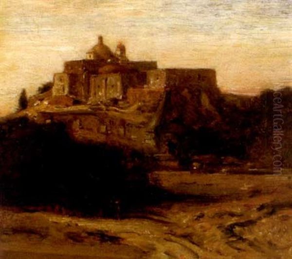 Monastery At Hualpa, Mexico Oil Painting by Samuel Colman