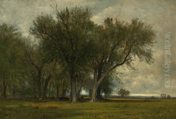 Pastoral Landscape Oil Painting by Samuel Colman