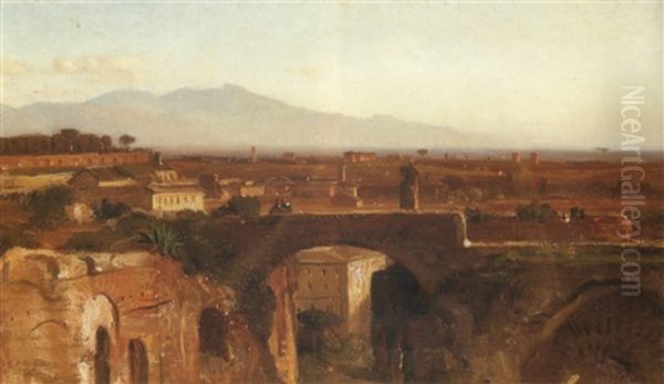 Campagna Di Roma Oil Painting by Samuel Colman