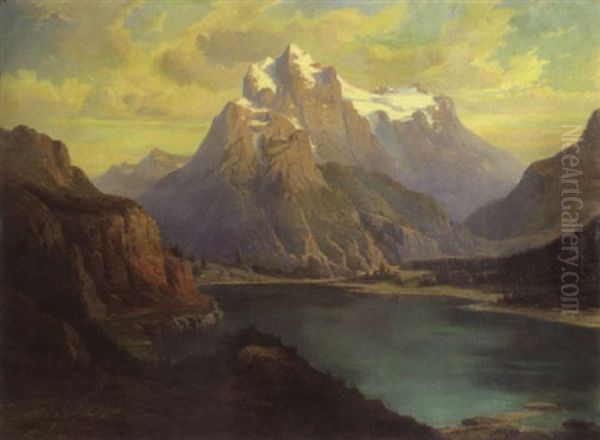 Mt. Mcdonell - Glacier Park Oil Painting by Samuel Colman