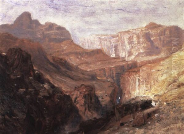 A View In The Grand Canyon Oil Painting by Samuel Colman