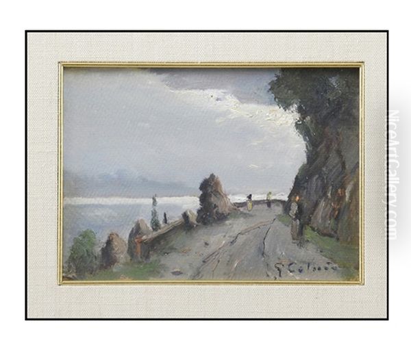 Scorcio Ligure Oil Painting by Giovanni Colmo