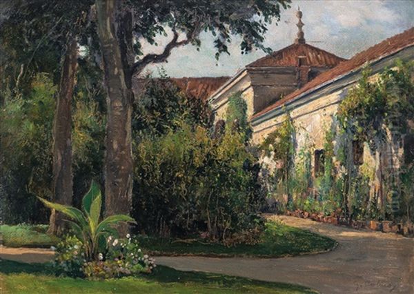 Scorcio Del Giardino Oil Painting by Giovanni Colmo