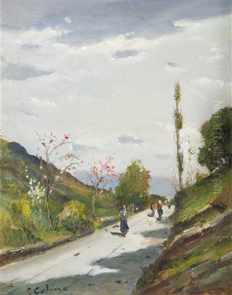 Viottolo Di Campagna Oil Painting by Giovanni Colmo