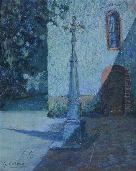 Nel Cortile Oil Painting by Giovanni Colmo