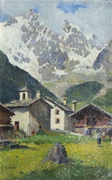 Baite Di Montagna Oil Painting by Giovanni Colmo