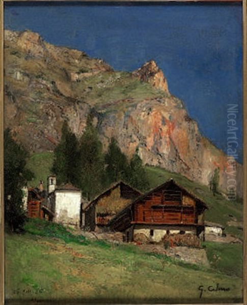 Alpenzu (gressoney) Oil Painting by Giovanni Colmo