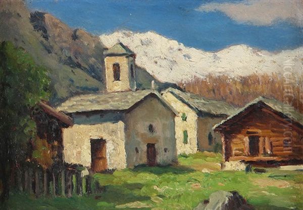 Paese Montano Oil Painting by Giovanni Colmo