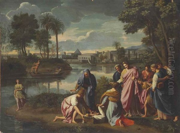 The Finding Of Moses Oil Painting by Nicolas Colombel