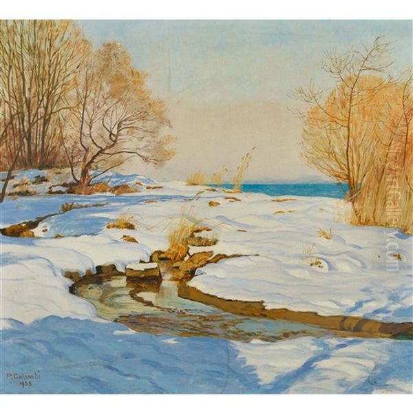 Winterlandschaft by Plinio Colombi