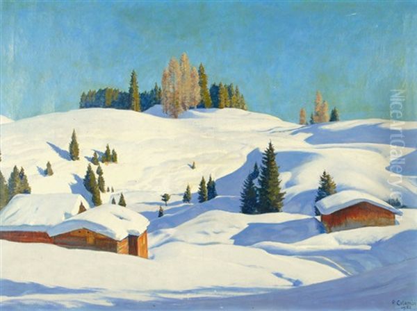 Winterlandschaft by Plinio Colombi