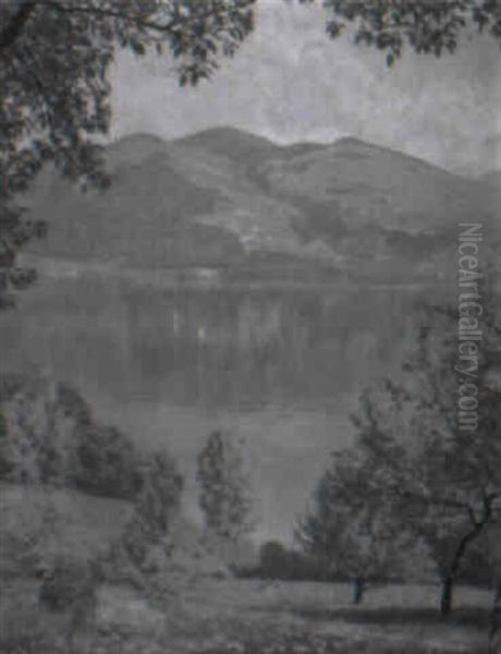 Fruhlingslandschaft Am Thunersee by Plinio Colombi