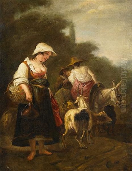 Hirtenszene Oil Painting by Adam de Colonia