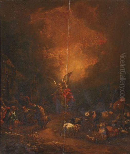 The Annunciation To The Shepherds Oil Painting by Adam de Colonia