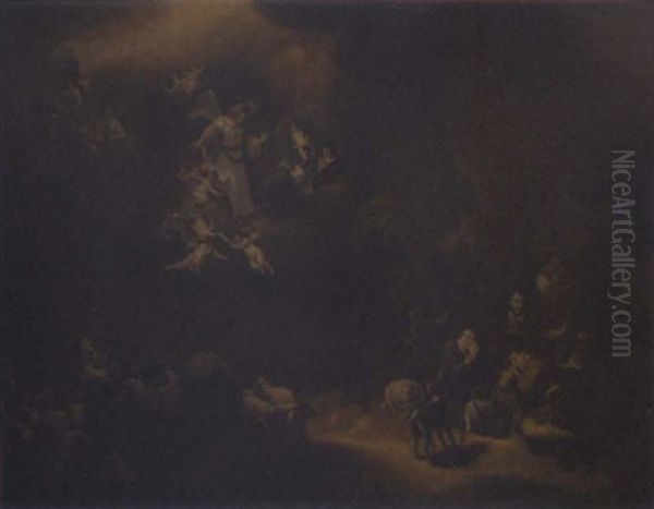 The Annunciation To The Shepherds Oil Painting by Adam de Colonia