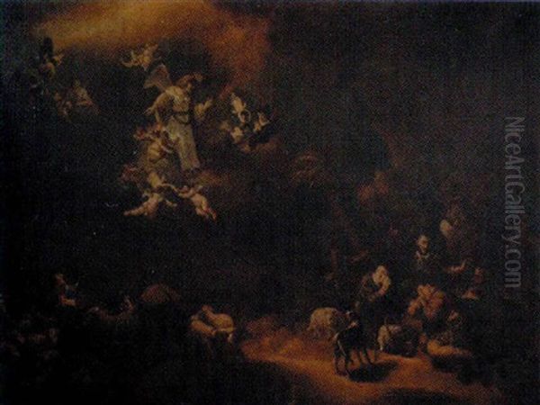 The Annunciation To The Shepherds Oil Painting by Adam de Colonia