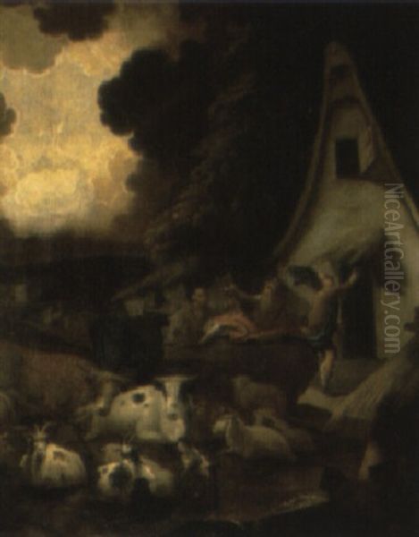 The Annunciation To The Shepherds Oil Painting by Adam de Colonia