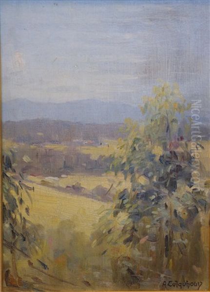 Country Valley Oil Painting by Alexander Colquhoun