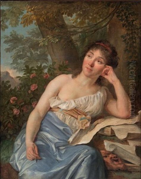 Allegorie Des Arts Litteraires Oil Painting by Guillaume Francois Colson