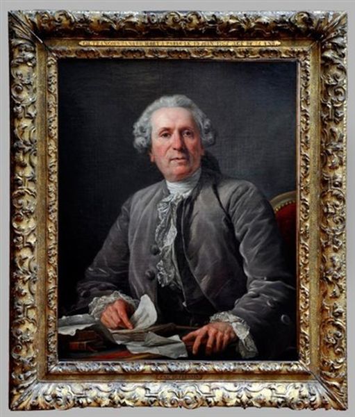 Portrait Dit Du Chansonnier Charles-francois Panard Oil Painting by Jean Francois Gilles Colson