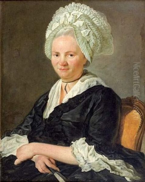 Portrait De Madame De Wills Oil Painting by Jean Francois Gilles Colson