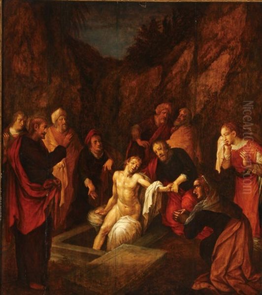 The Raising Of Lazarus Oil Painting by David Colyns