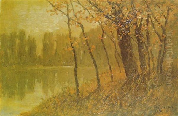 Aranjuez En Otono Oil Painting by Augusto Comas Y Blanco