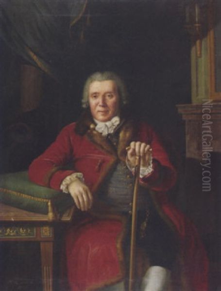 Portrat Eines Sitzenden Herrn Oil Painting by Joseph Combette