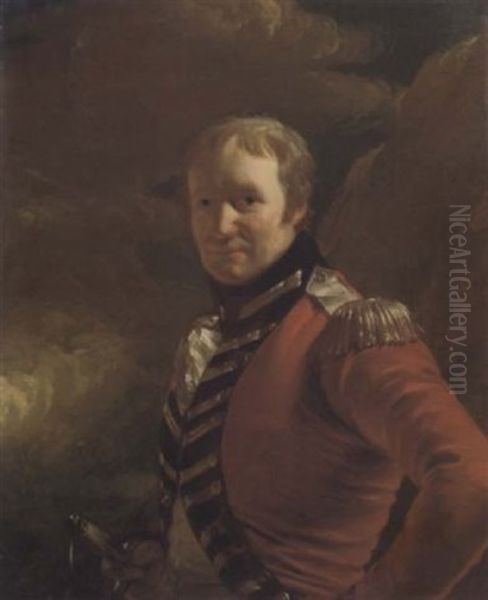 Portrait Of A Gentleman (captain Grogan?) Oil Painting by John Comerford