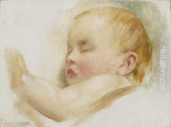 Un Enfant Endormi (study) Oil Painting by Leon Francois Comerre