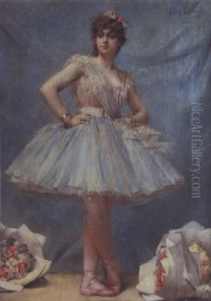 Ballerine Bleue Oil Painting by Leon Francois Comerre