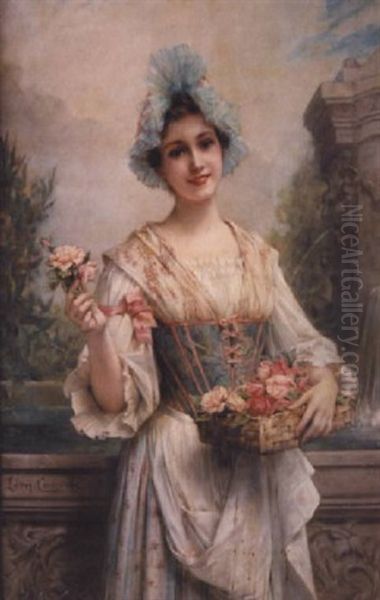 La Marchande De Fleurs Oil Painting by Leon Francois Comerre