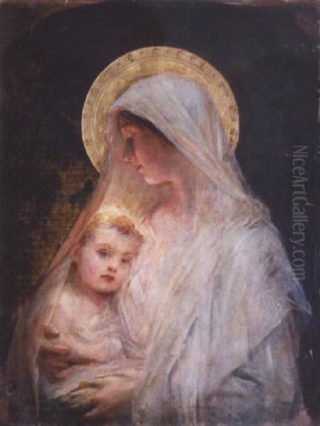 Vierge A L'enfant Oil Painting by Leon Francois Comerre