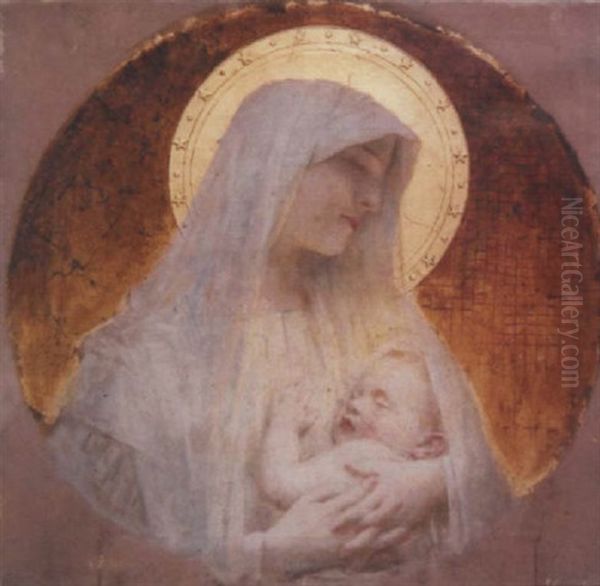 Vierge A L'enfant Oil Painting by Leon Francois Comerre