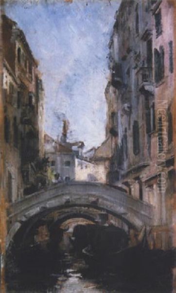 Petit Canal A Venise Oil Painting by Leon Francois Comerre