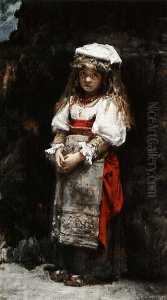 The Little Italian Girl Oil Painting by Leon Francois Comerre