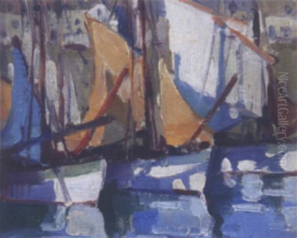 Marine A Concarneau Oil Painting by Eben Farrington Comins